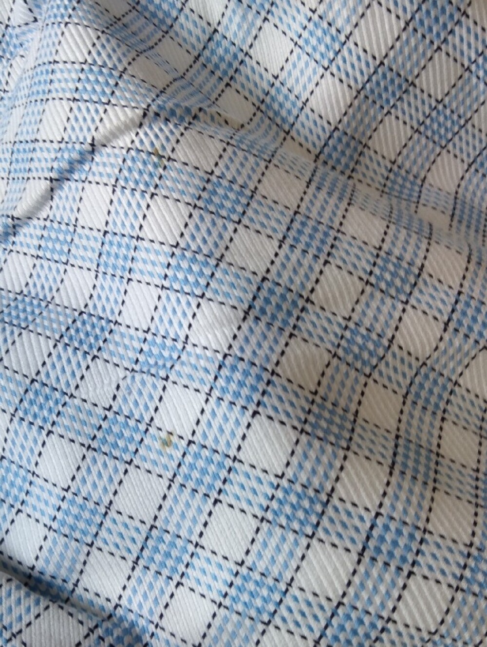 Johnston & Murphy Blue and White Checked Dress Shirt - Picture 9 of 13